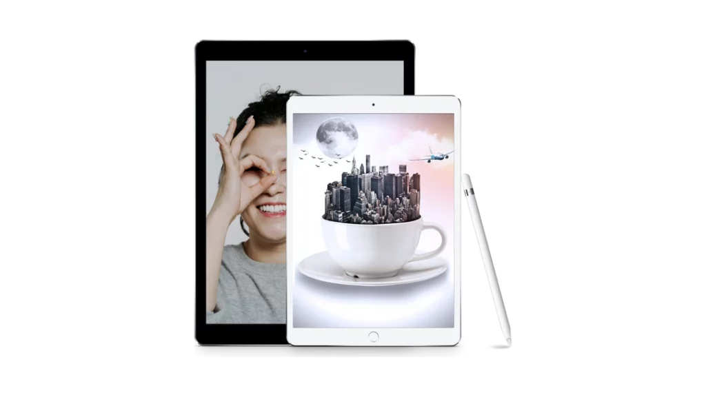 Black and White Tablets with photos